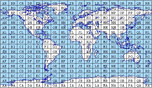Maidenhead grid system